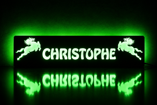 Plaque lumineuse camion cheval 