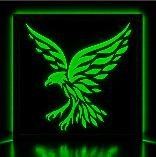Fond de cabine lumineux aigle tribal