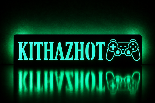 Plaque lumineuse GAMER personnalisée
