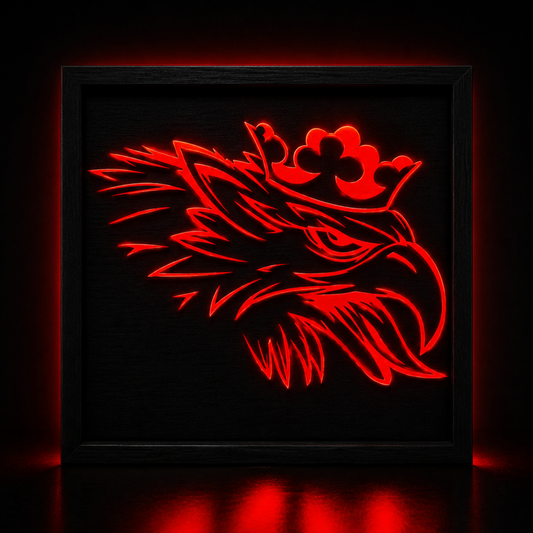 Fond de cabine Scania personnalisé représentant un aigle royal couronné