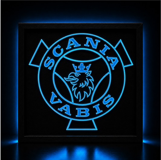 Fond de cabine Scania Vabis personnalisé avec logo Scania Vabis