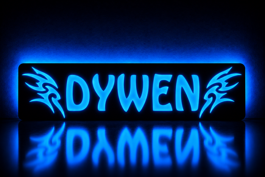 Plaque lumineuse LED Tribal personnalisée pour camion ,alimentation USB et télécommande.